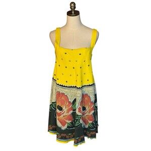 FARM Rio Yellow Floral Mini Dress